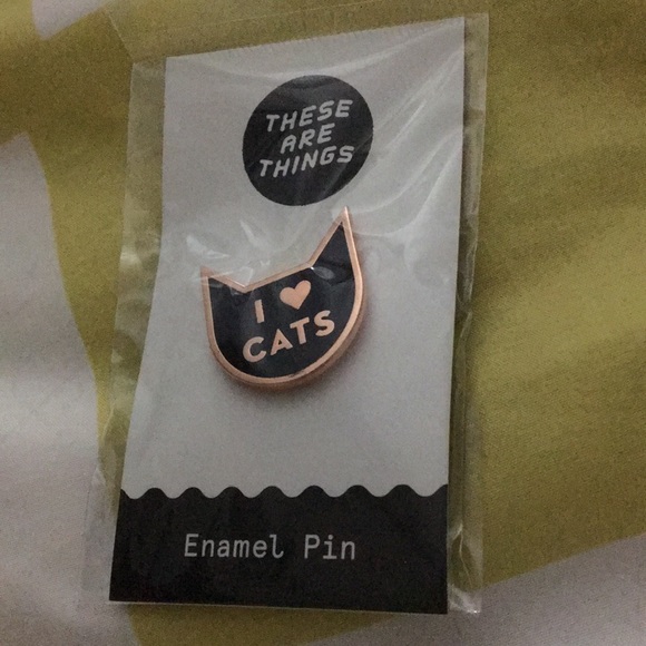 These are things Jewelry - ♻️DONATING SOON♻️ “I ❤️ Cats” enamel pin